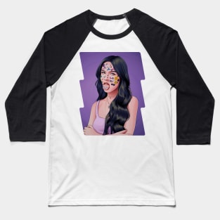 Olivia Rodrigo Fan Art Portrait Baseball T-Shirt